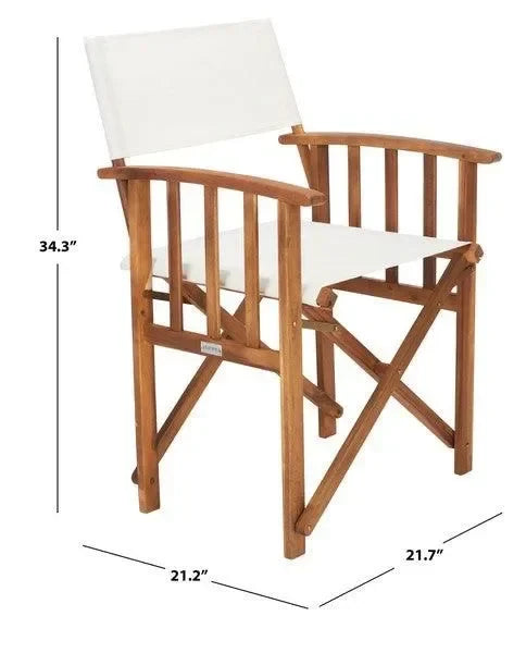 Laguna Acacia Wood Director Chair in Natural (Set of 2) - The Mayfair Hall