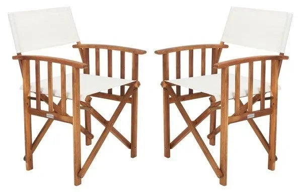 Laguna Acacia Wood Director Chair in Natural (Set of 2) - The Mayfair Hall