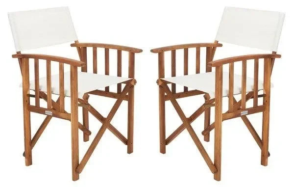 Laguna Acacia Wood Director Chair in Natural (Set of 2) - The Mayfair Hall