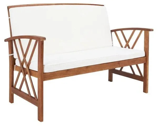 Fontana Acacia Wood Outdoor Set in Natural with Cushions (4 Piece) - The Mayfair Hall