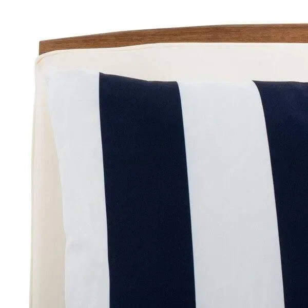 Fontana Acacia Wood Outdoor Set in Natural with Cushions and Accent Pillows (4 Piece) - The Mayfair Hall