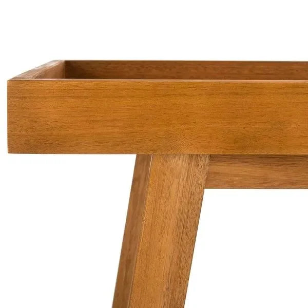 Renzo Wood Bar Cart in Natural - The Mayfair Hall