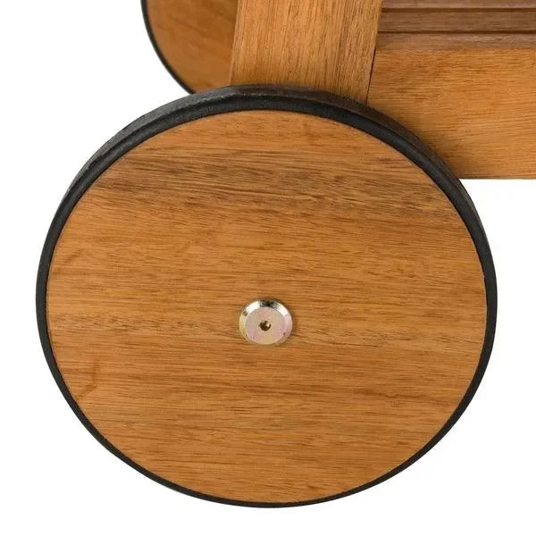 Renzo Wood Bar Cart in Natural - The Mayfair Hall