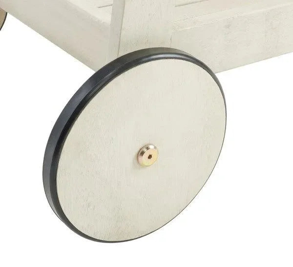 Renzo Wood Bar Cart in White - The Mayfair Hall