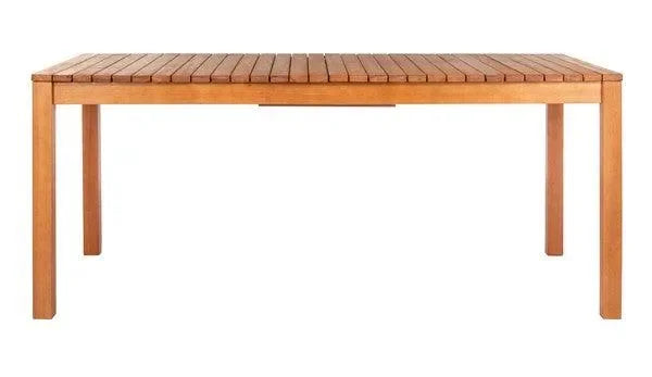 Marson Eucalyptus Wood Outdoor Dining Table in Natural - The Mayfair Hall