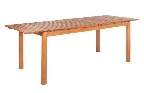 Marson Eucalyptus Wood Outdoor Dining Table in Natural - The Mayfair Hall
