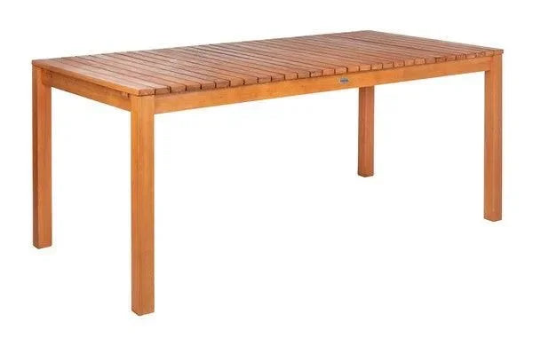 Marson Eucalyptus Wood Outdoor Dining Table in Natural - The Mayfair Hall