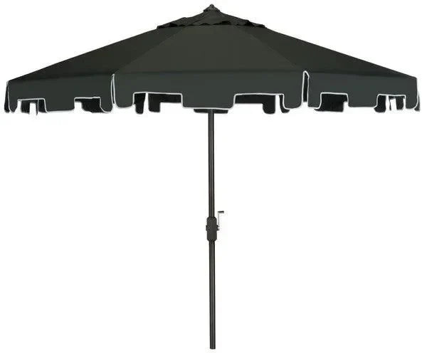 Zimmerman Polyester Crank Market Umbrella in Dark Green with Flap (9 ft) - The Mayfair Hall