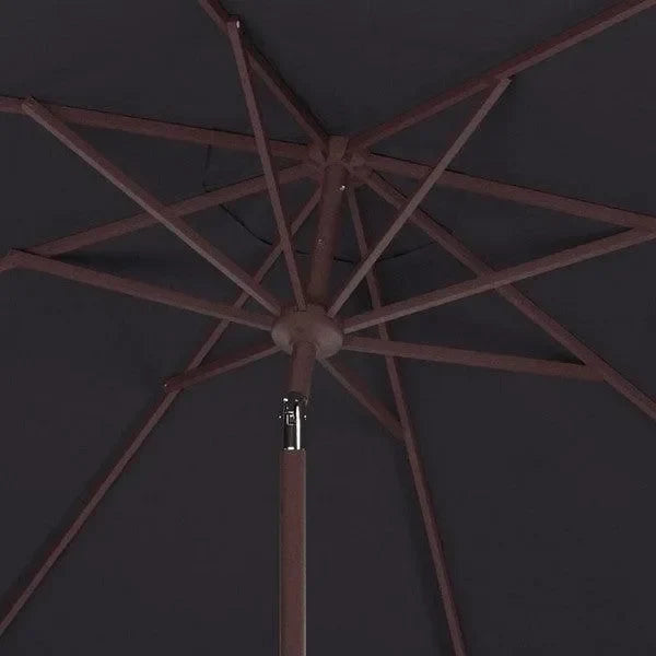 Zimmerman Polyester Crank Market Umbrella in Navy and White (11 ft) - The Mayfair Hall
