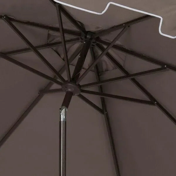 Zimmerman Polyester Crank Market Umbrella in Gray (11 ft) - The Mayfair Hall