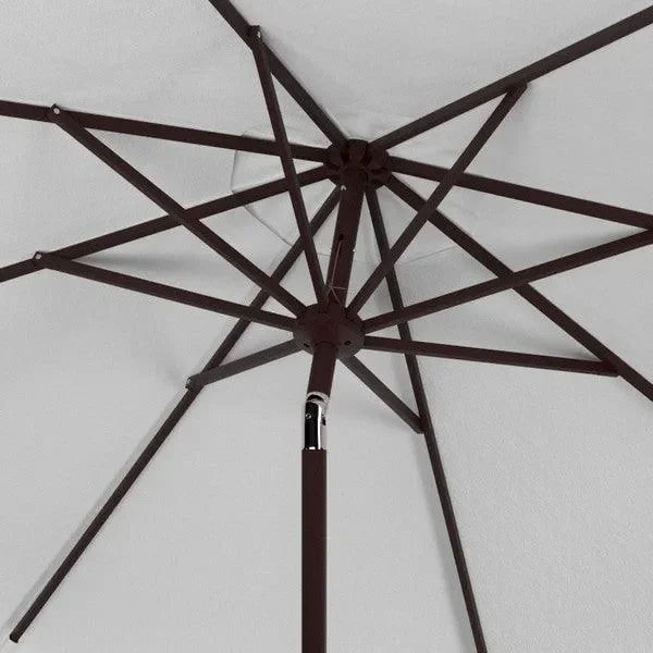 Zimmerman Polyester Crank Market Umbrella in White (11 ft) - The Mayfair Hall