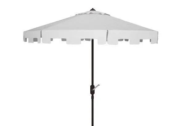 Zimmerman Polyester Crank Market Umbrella in White (11 ft) - The Mayfair Hall