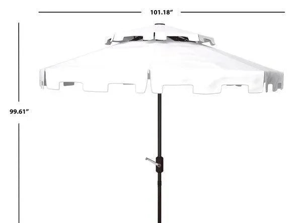 Zimmerman Polyester Market Umbrella in White with Double Top (9ft) - The Mayfair Hall
