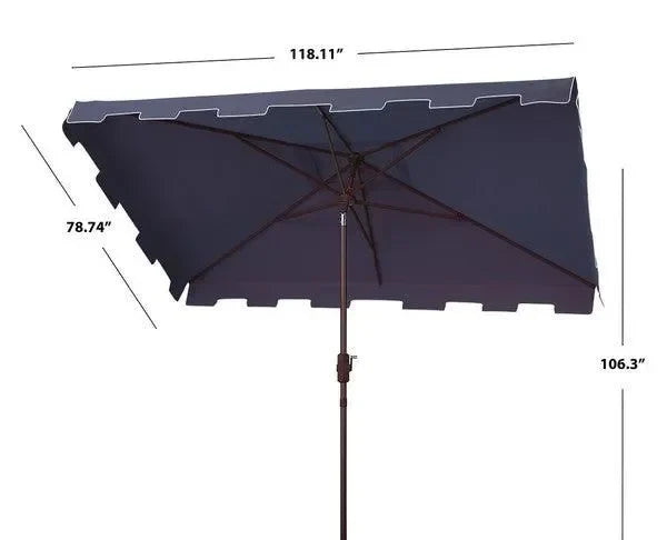 Zimmerman Polyester Market Umbrella in Navy and White - The Mayfair Hall