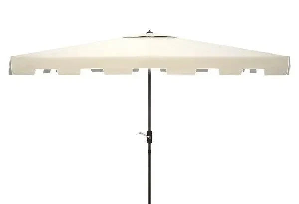Zimmerman Polyester Market Umbrella in Beige and White - The Mayfair Hall
