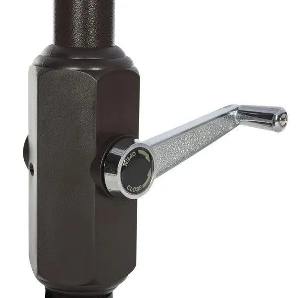 Milan Polyester Fringe Crank Umbrella in White - The Mayfair Hall