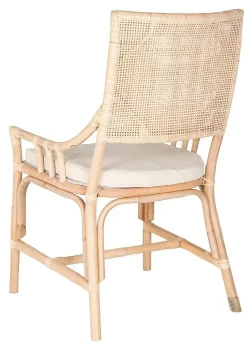 Donatella Rattan Accent Chair in Natural White Wash - The Mayfair Hall