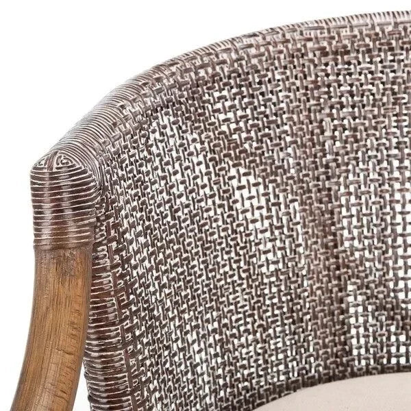 Brando Mahogany Wood Bar Stool in Brown - The Mayfair Hall