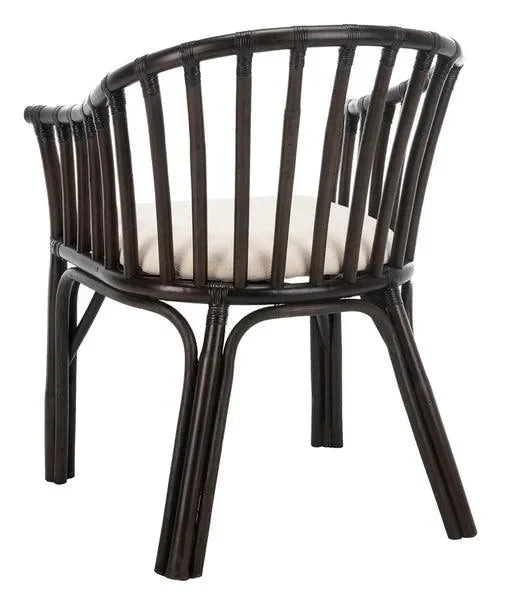 Gino Wood Arm Chair in Dark Brown and Black - The Mayfair Hall