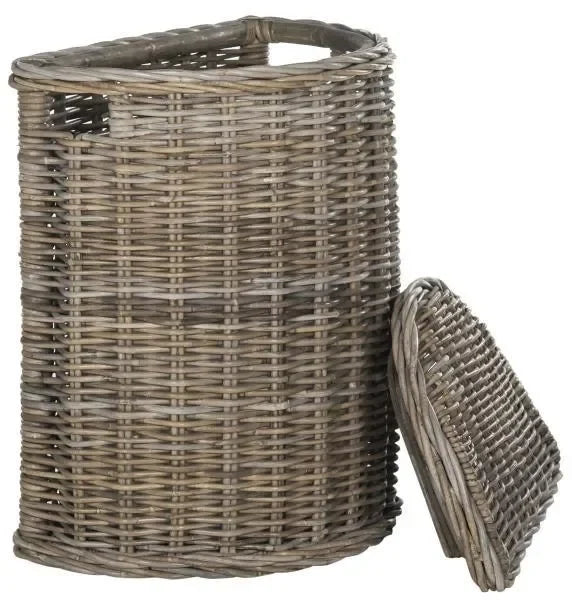 Damari Rattan Hamper in Gray - The Mayfair Hall