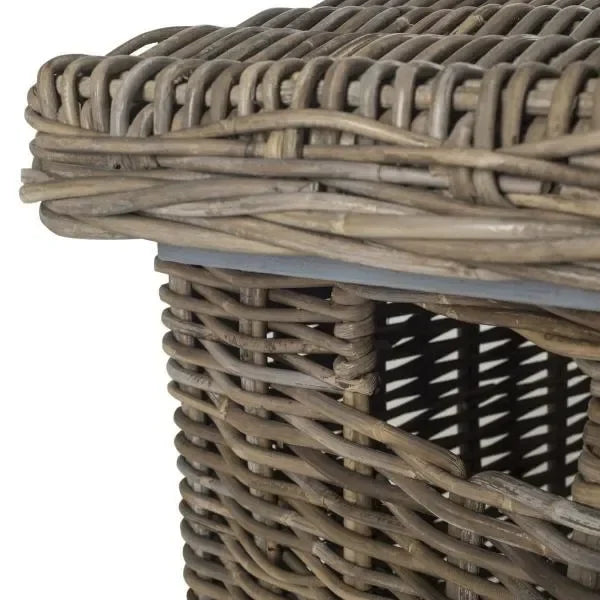 Mikasi Rattan Basket in Gray - The Mayfair Hall