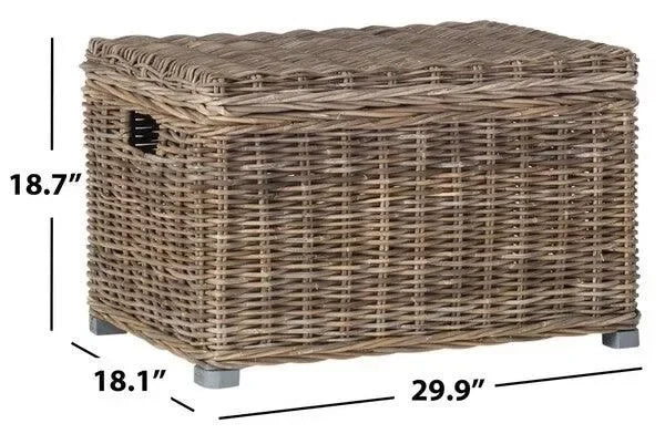 Mikasi Rattan Basket in Gray - The Mayfair Hall