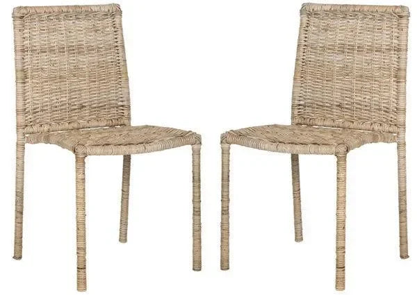 Makassar Rattan Dining Chair in Gray - The Mayfair Hall