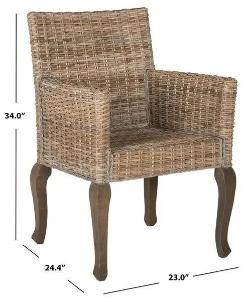 Armando Rattan Dining Chair in Natural - The Mayfair Hall