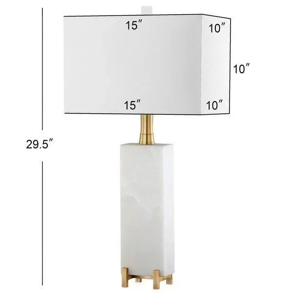 Sloane Alabaster Table Lamp in White - The Mayfair Hall