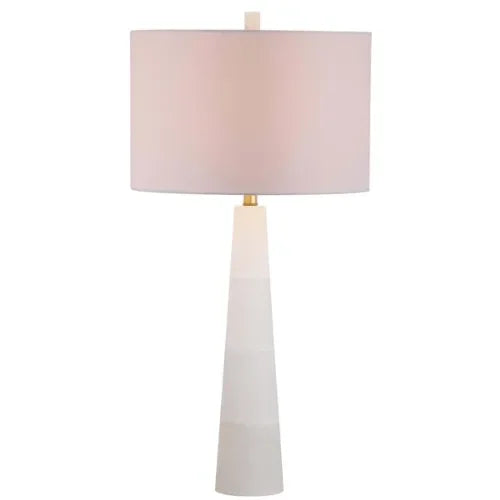 Delilah Alabaster Table Lamp in White - The Mayfair Hall