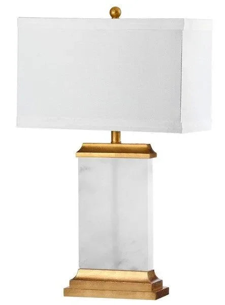 Susannah Alabaster Table Lamp in White - The Mayfair Hall