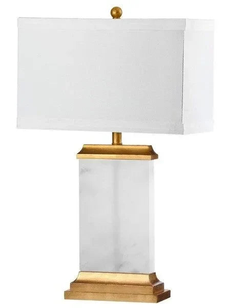 Susannah Alabaster Table Lamp in White - The Mayfair Hall