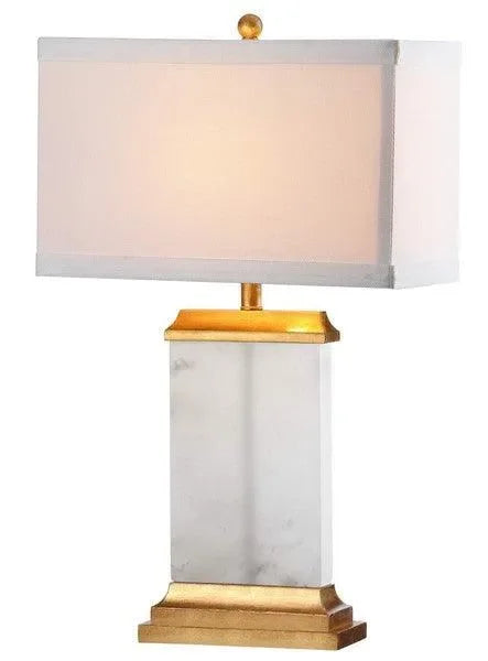 Susannah Alabaster Table Lamp in White - The Mayfair Hall