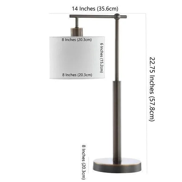 Harlan Iron Table Lamp in Brown - The Mayfair Hall