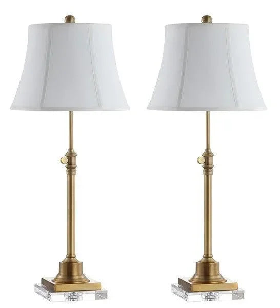 Callen Iron Table Lamp in Brass Gold (Set of 2) - The Mayfair Hall