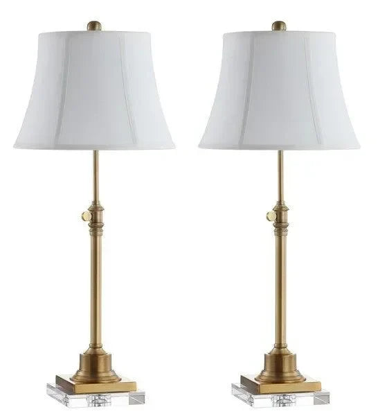 Callen Iron Table Lamp in Brass Gold (Set of 2) - The Mayfair Hall