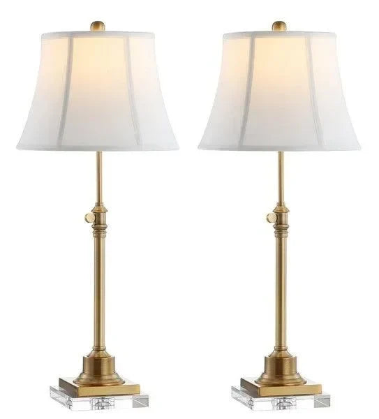 Callen Iron Table Lamp in Brass Gold (Set of 2) - The Mayfair Hall