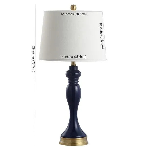 Cayson Glass Table Lamp in Navy - The Mayfair Hall