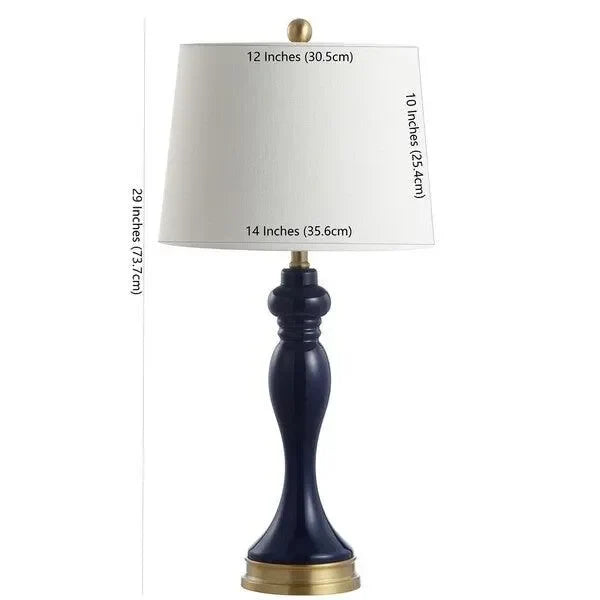 Cayson Glass Table Lamp in Navy - The Mayfair Hall