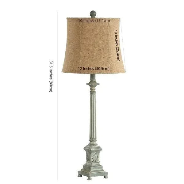 Collin Resin Table Lamp in Antique Blue - The Mayfair Hall