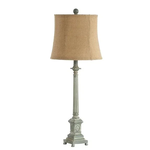 Collin Resin Table Lamp in Antique Blue - The Mayfair Hall