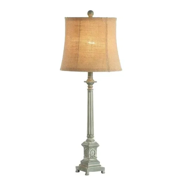 Collin Resin Table Lamp in Antique Blue - The Mayfair Hall