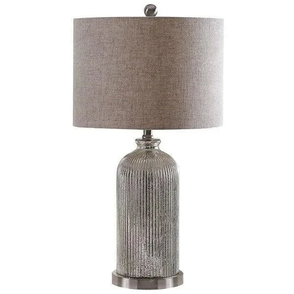 Ashson Mercury Glass Table Lamp in Silver (Set of 2) - The Mayfair Hall