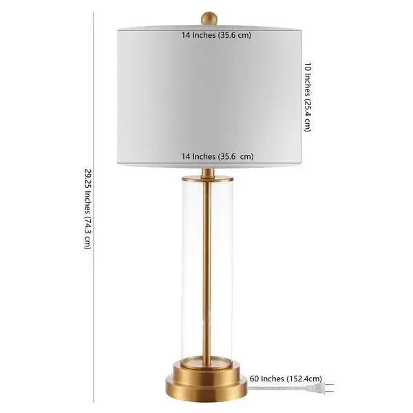 Cassian Glass Table Lamp in White - The Mayfair Hall