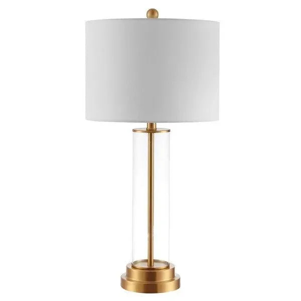 Cassian Glass Table Lamp in White - The Mayfair Hall