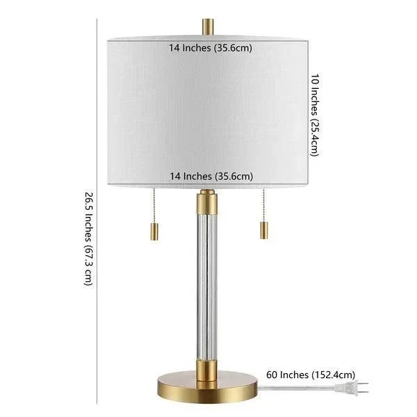 Bixby Glass Table Lamp in Brass - The Mayfair Hall