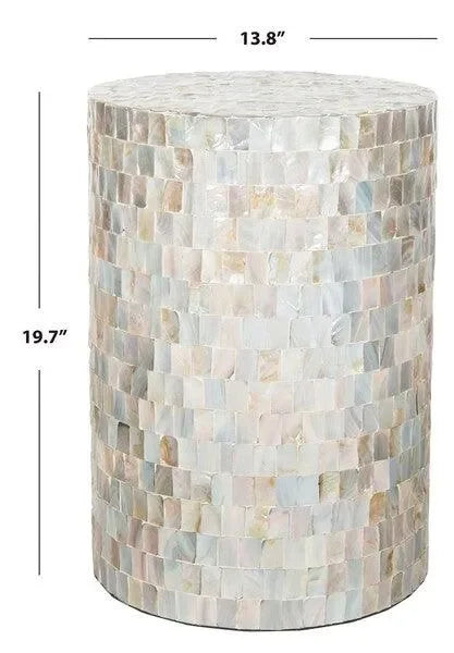Ariel Mosaic Stool in Multi Blue - The Mayfair Hall