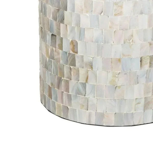 Ariel Mosaic Stool in Multi Blue - The Mayfair Hall