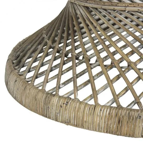 Grimson Rattan Hourglass Coffee Table in Gray White Wash - The Mayfair Hall