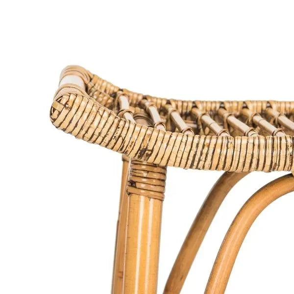 Leda Mindi Wood Bar Stool in Honey Brown - The Mayfair Hall